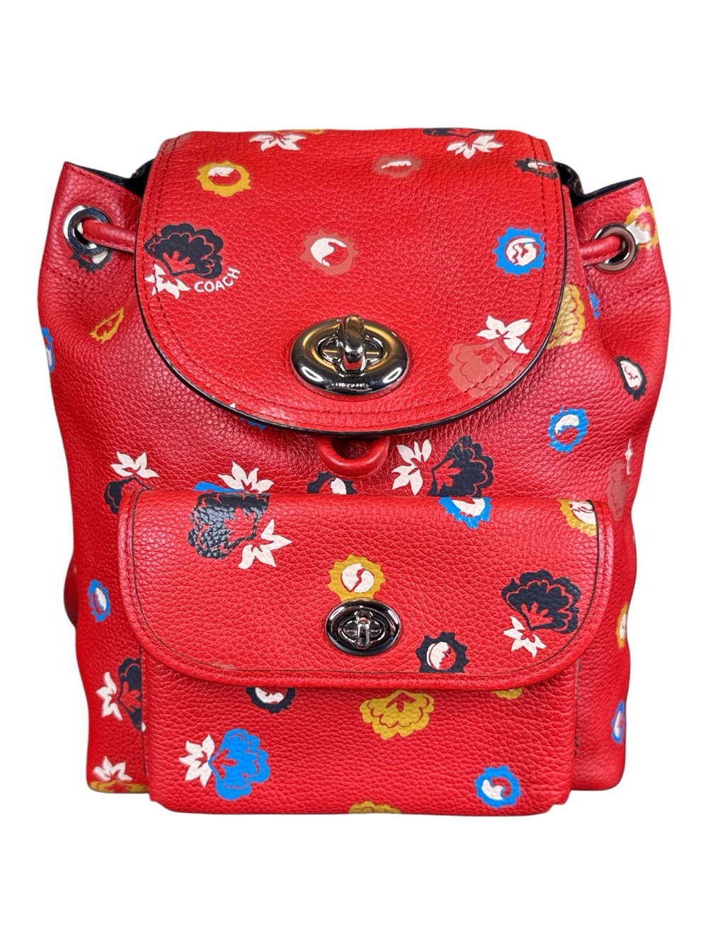 COACH Mini Turnlock Rucksack in Wild Prairie Floral Print